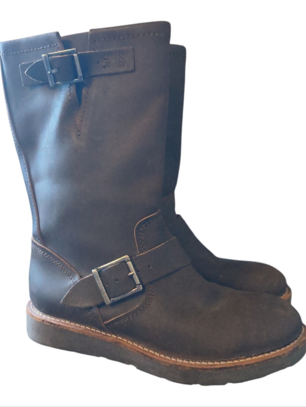 Bakers Classic Buckle Mid-Calf Boots in Dark Brown Size Eu 37, 6.5 - 7